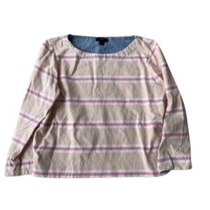 J Crew women’s scoop neck striped long sleeve shirt size medium